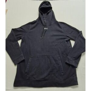 Under Armour Loose men's black front pocket drawstring hoodie sweatshirt sz. Lg